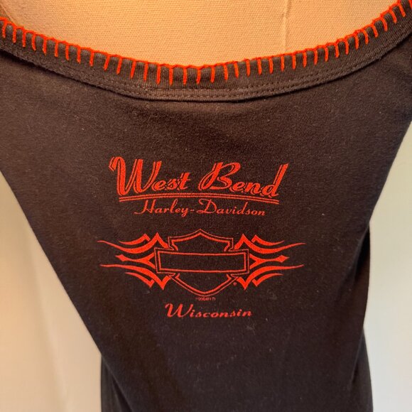 Harley Davidson 2004 Black and Orange Casual Tank Top - Picture 8 of 9